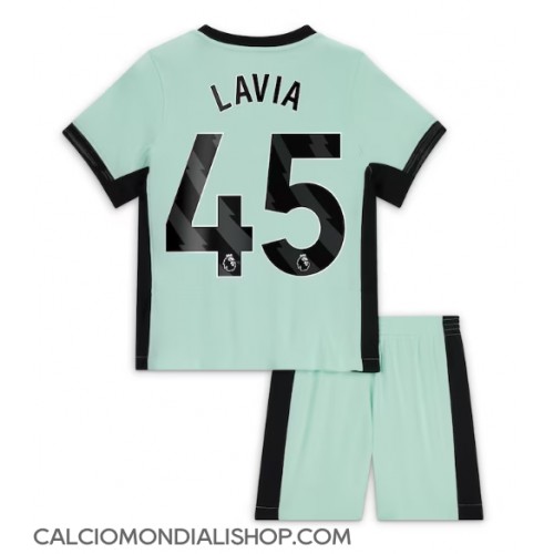 Maglie da calcio Chelsea Romeo Lavia #45 Terza Maglia Bambino 2023-24 Manica Corta (+ Pantaloni corti)